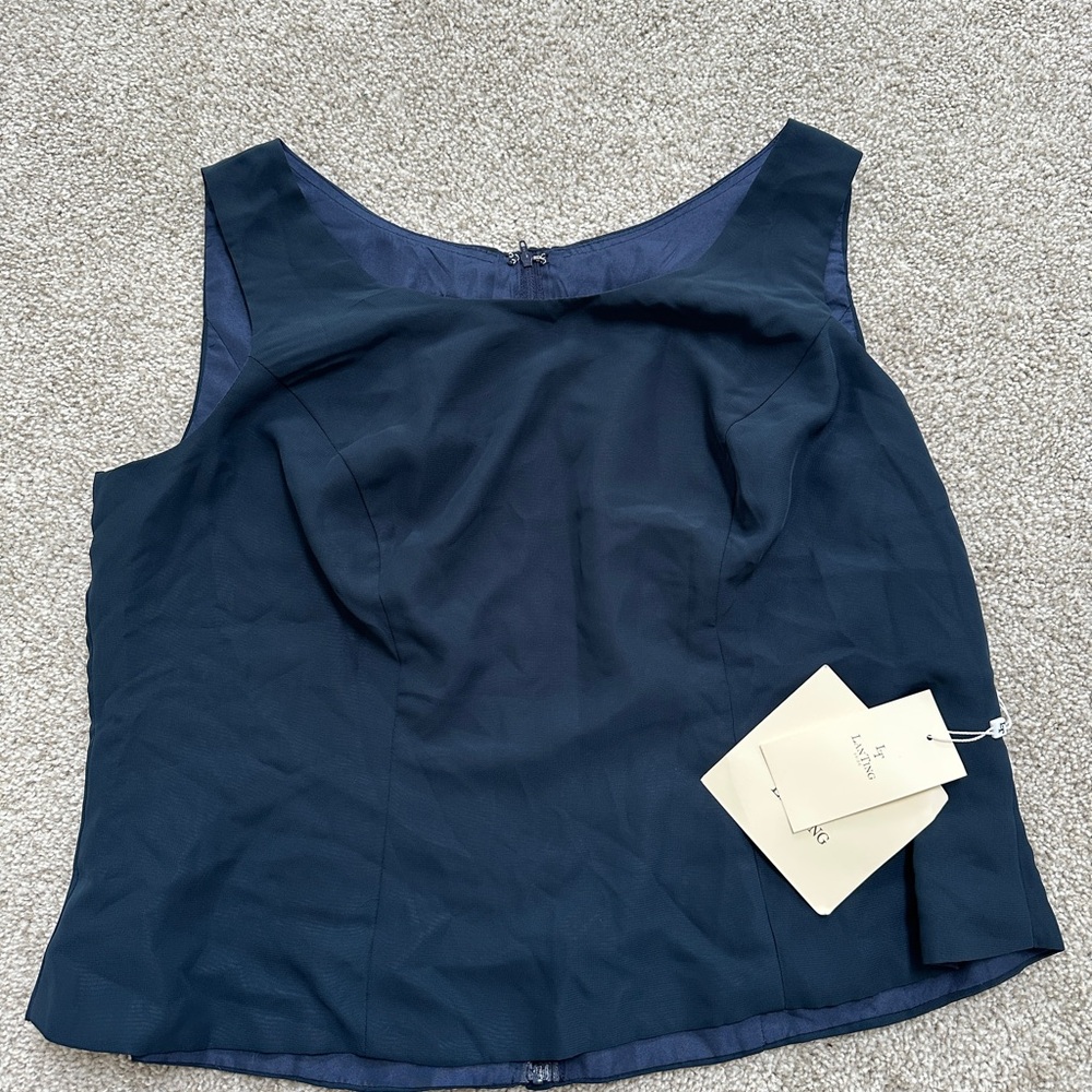 NWT Lan Ting Bride Blue Top XL